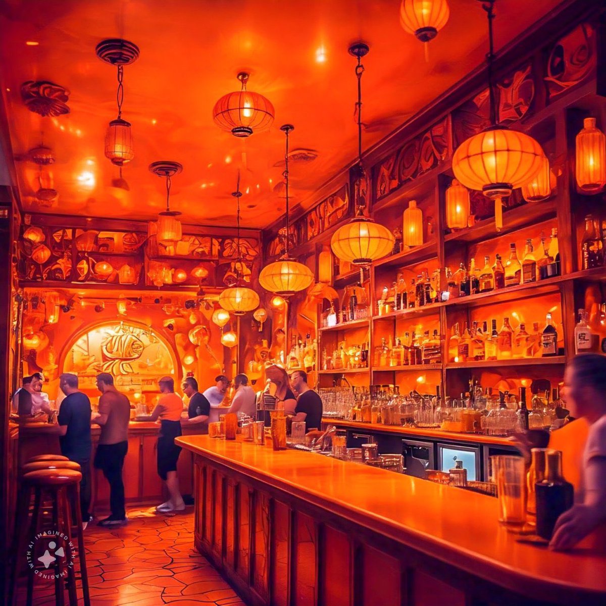 sign's tweet image. SignRun day 18: [friday night]

hey hey HEYYYYYYYYY👀🧡🦺

this is a visual representative of us celebrating at a bar on a friday eve - chanting the words

SBT!
NFT!
TGE!

let&apos;s chant together!
- xoxo, Sign intern :3

graphics credit: @0xQuixex