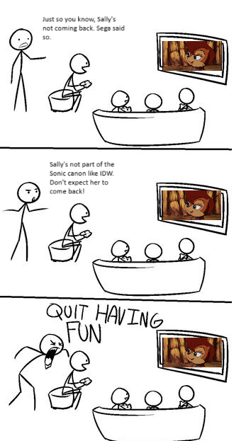 StormDash_10's tweet photo. Being a Sally Acorn fan means sticking to it, regardless of the naysayers and their "rules". https://t.co/RZVnVCOmKK