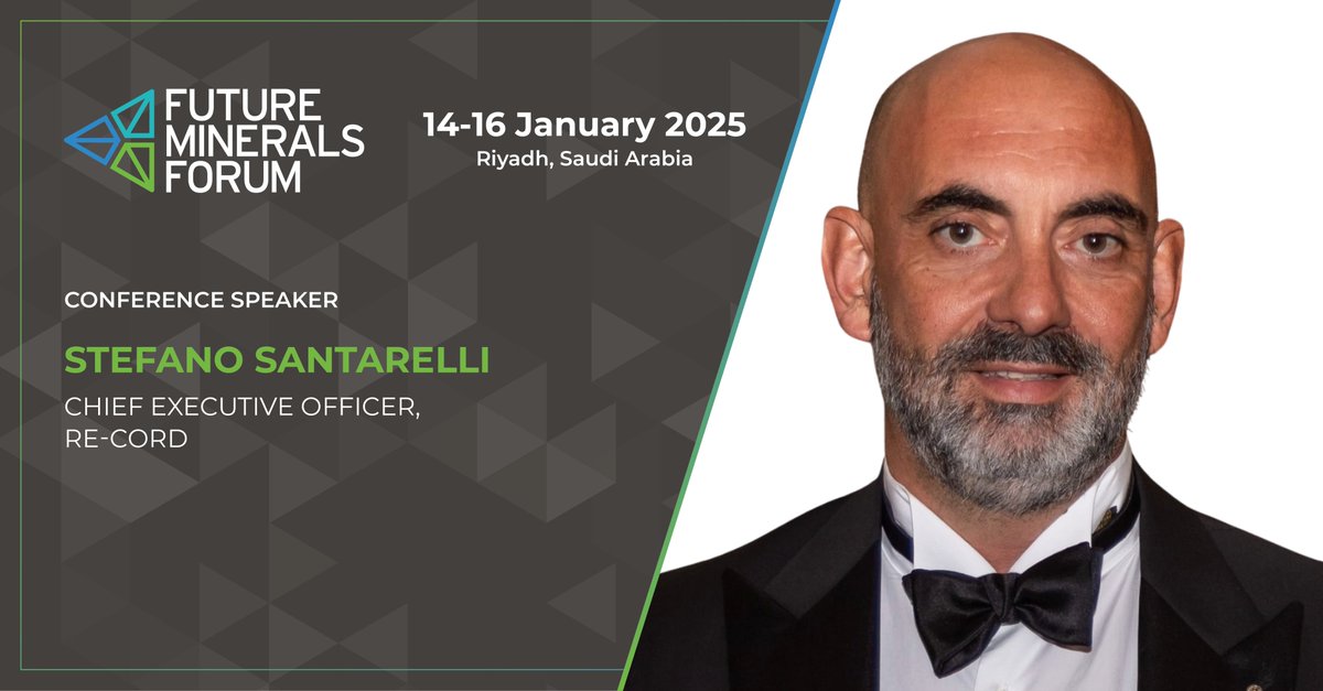 Honoured and excited to be joining the Future Minerals Forum as a speaker, which will take place in Riyadh from 14th to 16th January. <a href="/FutureMineral/">مستقبل المعادن | FUTURE MINERALS</a>