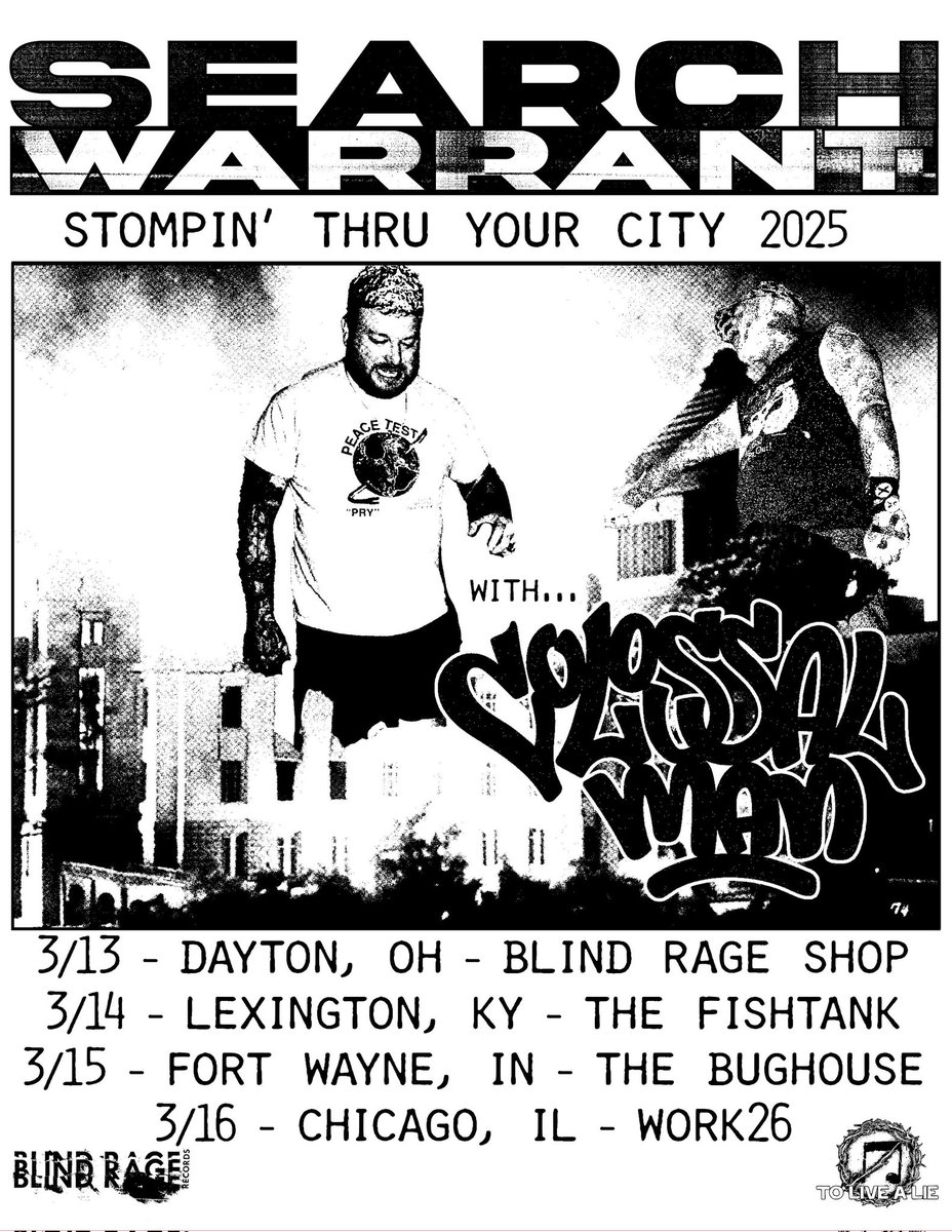Stoked to announce our first tour with Colossal Man hitting the Midwest