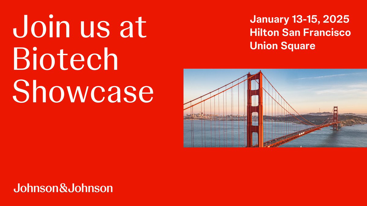 JLABS's tweet photo. San Francisco, here we come! Join us next week at #BiotechShowcase as we connect & partner with innovators across the global life sciences community. #JLABS #TechBioShowcase #JPM25 https://t.co/UO1NRoPihV