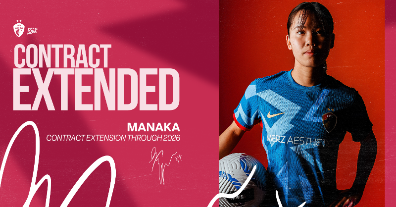 TheNCCourage's tweet photo. SUPERSTAR IS STAYING PUT 🤩

We have extended forward Manaka Matsukubo’s contract through 2026. We can't wait for two more years with you, Manaka!