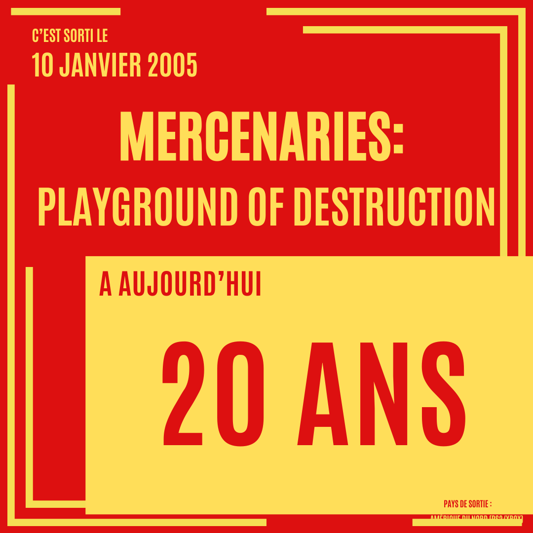 DaronsDuGame's tweet photo. Déjà 20 ans que Mercenaries est sorti ! Un jeu d'action explosif de Pandemic Studios &amp; LucasArts en monde ouvert où l'on incarnait un mercenaire qui devait accomplir des missions entre les factions militaires telles que la Chine, la mafia russe, et/ou la Corée du Sud. https://t.co/ONRtNoCBFK