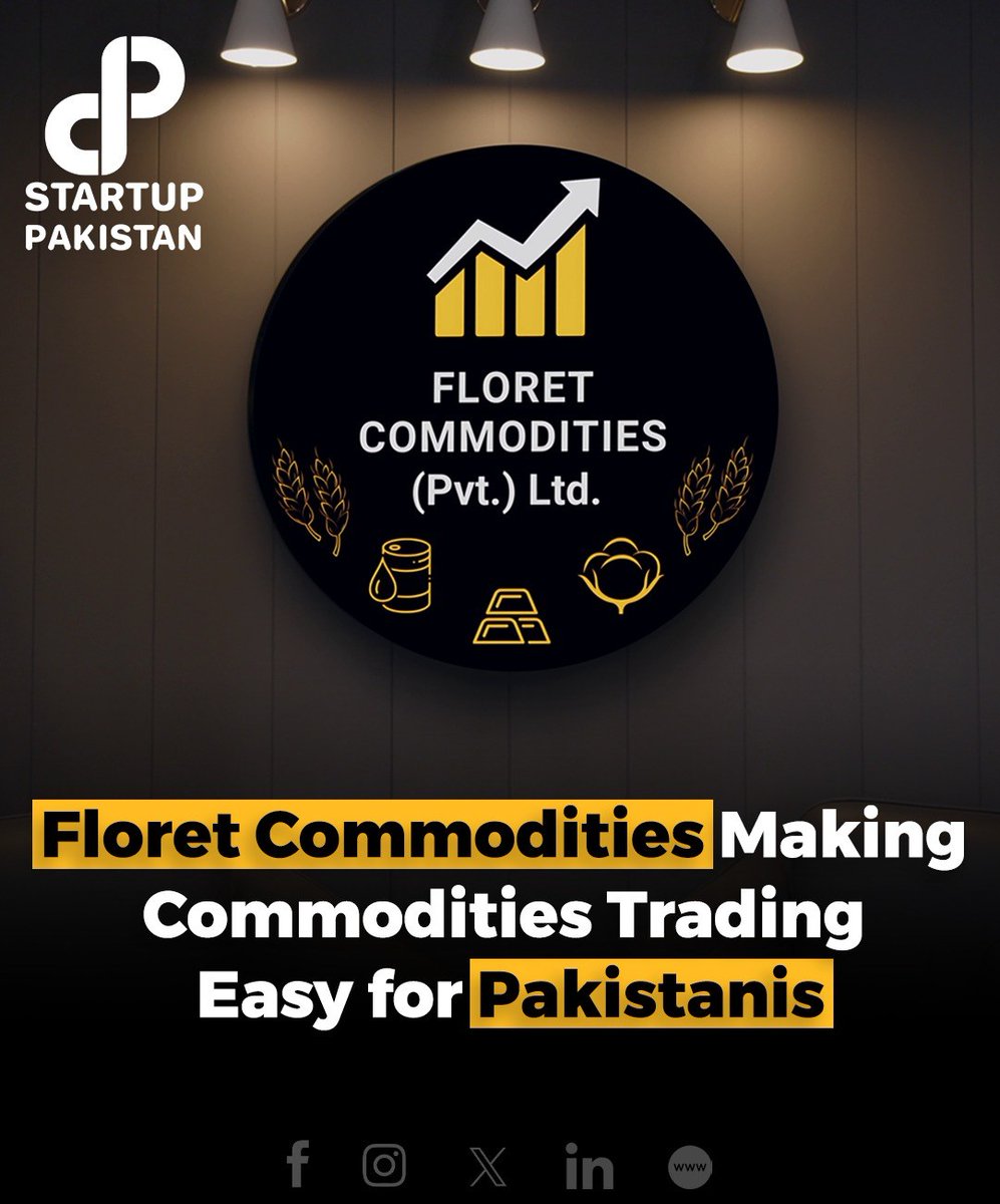 PakStartup's tweet image. Floret Commodities is revolutionizing commodities trading in Pakistan by making it easier and more accessible than ever. 

#CommoditiesTrading #FloretCommodities #TradingMadeEasy #InvestSmart #PakistanBusiness #FinancialFreedom #TradeConfidently