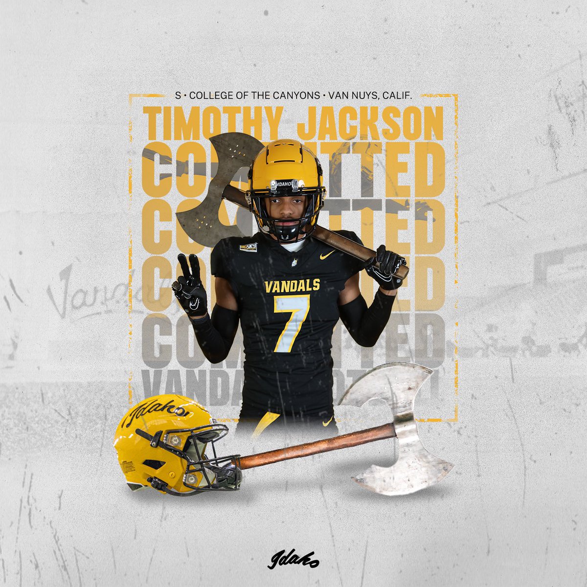 After a great conversation with <a href="/CoachTFord/">Thomas Ford Jr</a>  I’m blessed to announce I’m committed to the University of Idaho

#GoVandals ✌🏾 
<a href="/CoachTD__/">Treston Decoud</a> <a href="/CoachFendall/">Neil Fendall - Father, Husband, Coach</a>  <a href="/Coach_Dennison/">Cort Dennison</a>