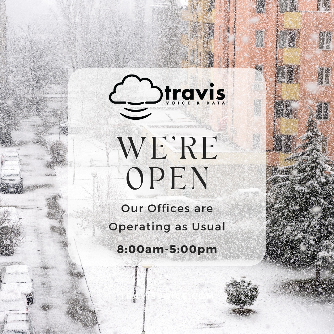 TravisVoiceData's tweet image. We&apos;re here until 5:00pm today, as usual! 

If your business needs technology services and solutions, our experts are ready and waiting to help!

travisvoice.com

#LocallyOperated #LocalBusiness #OKCLocal #OklahomaLocal #OKCBusiness #TravisVoiceData #b2b