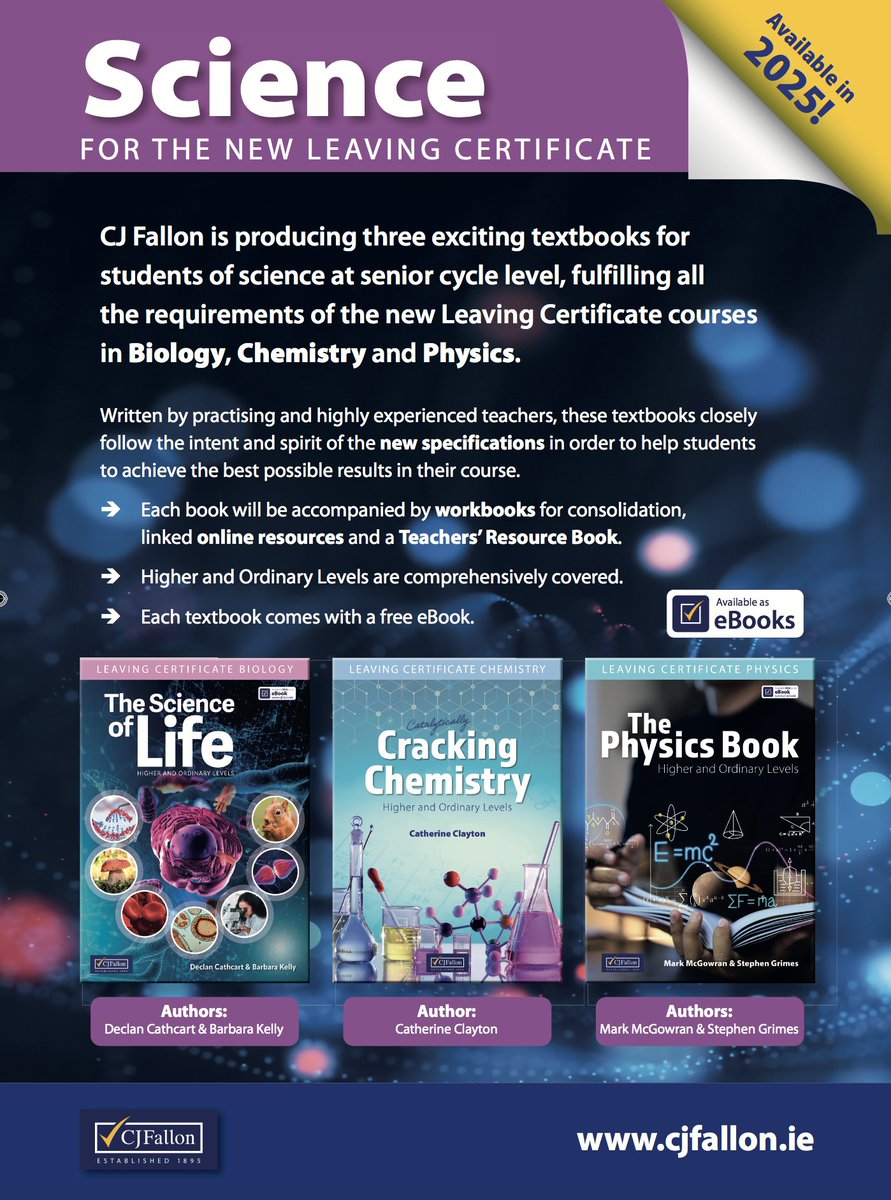 Declan Cathcart 🇺🇦🇮🇪🇪🇺🇨🇦🧬 (@dek0h) on Twitter photo Excited to announce that our book "The Science of Life" for the new Leaving Cert Biology specification is due out soon. It's been a long time in the making and we can't wait to get it into the hands of students and teachers.  We hope you'll like it. <a href="/CJ_Fallon/">CJFallon</a> #lcbiology Excited to announce that our book "The Science of Life" for the new Leaving Cert Biology specification is due out soon. It's been a long time in the making and we can't wait to get it into the hands of students and teachers.  We hope you'll like it. <a href="/CJ_Fallon/">CJFallon</a> #lcbiology