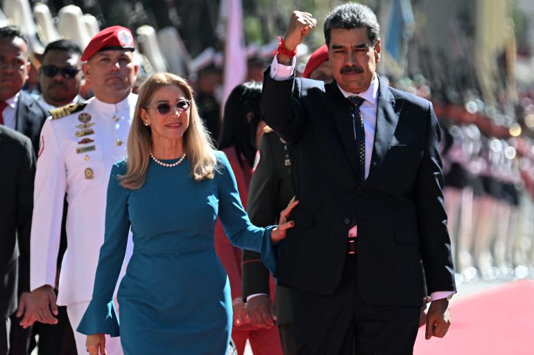 The Venezuelan president promises period of peace and prosperity as the opposition and US continue to reject his rule.

#Venezuela #president #US #JHOPE #riyadh #يوم_الجمعة #URGENTE