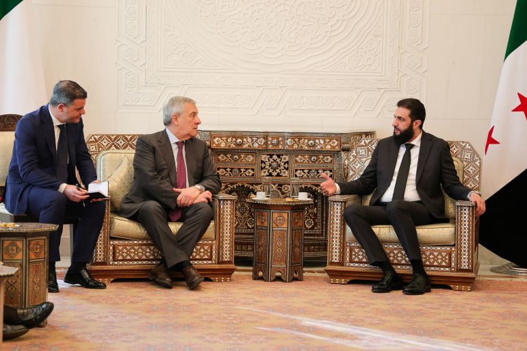 Italy foreign minister meets Syria’s new rulers, calls for sanctions talks

Antonio Tajani says Italy wants to serve as a bridge between Damascus and the European Union.

#Syria #Damascus #JHOPE #riyadh #يوم_الجمعة #URGENTE #ppophs