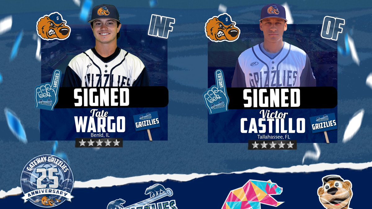 We continue our player signing announcements with two guys coming off great rookie seasons in 2024- welcome back <a href="/vic_cas22/">Victor Castillo</a> and <a href="/tatewargo1/">Tate Wargo</a>! #GrizzUP🐻

Read more on them here: tinyurl.com/ua6x74uz