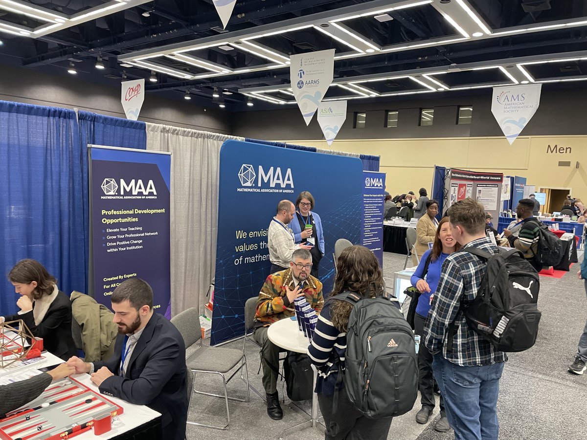 maanow's tweet image. Join us at the MAA Booth at #JMM2025! @JointMath
🔗 Renew/join MAA
🌟 Discover Project NExT
🎉 Play backgammon & connect
Come chat, learn, and have fun with the MAA community! #JoinTheMAA