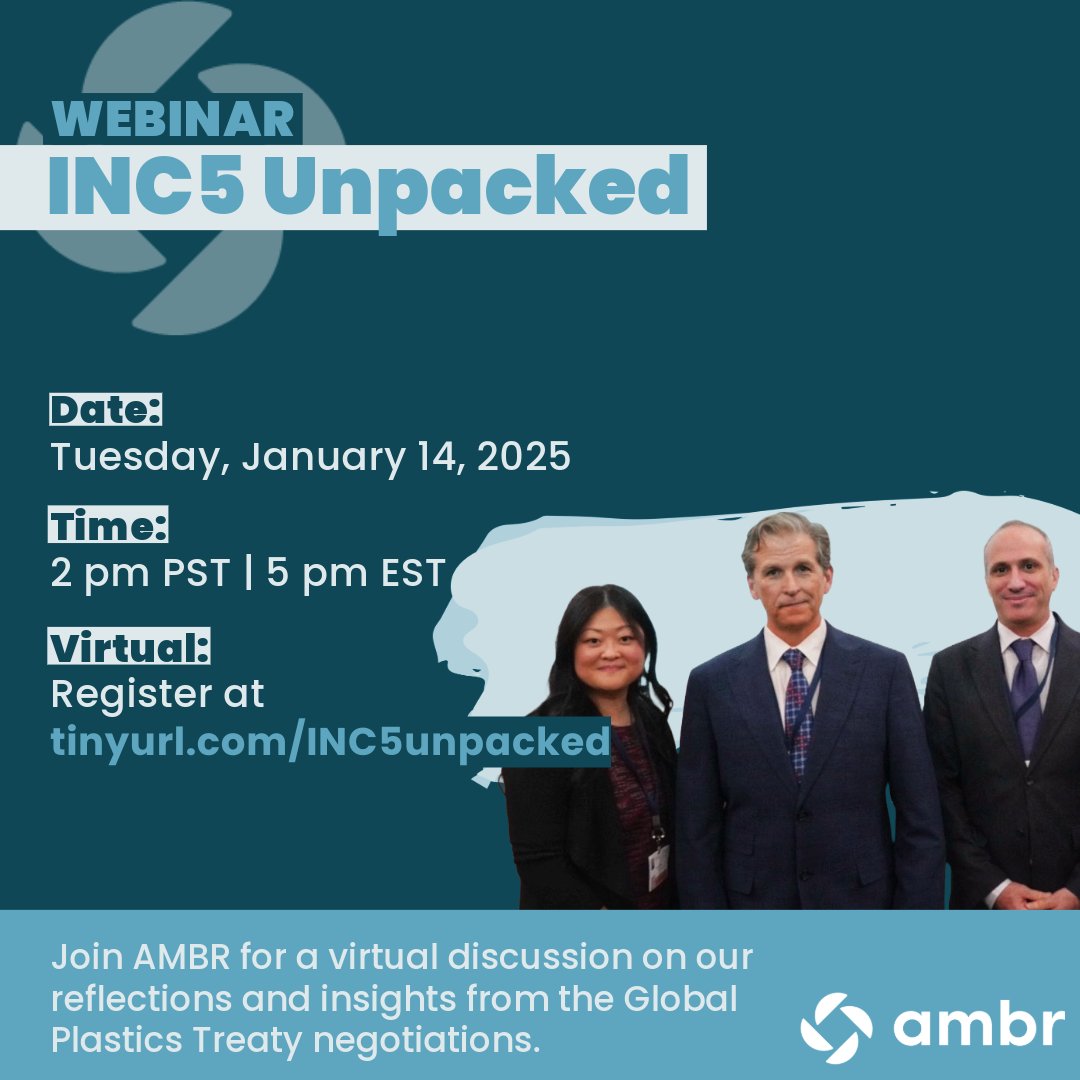 Join us next Tues, 1/14, at 2 pm PST/5 pm EST as we unpack INC-5 from the mission-based recycling operator's perspective! 

As the only curbside recycling operators in attendance, we have a lot of reflections on the role of recycling in solving the plastic crisis. ♻️