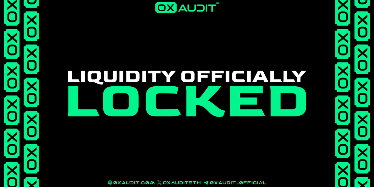 🛡 OXAUDIT LIQUIDITY LOCKED FOR 6 MONTHS ON UNICRYPT 

At OXAudit, we prioritize trust and transparency. To ensure the security of our ecosystem and provide confidence to our community, we have locked our liquidity for 6 months on Unicrypt.  

📄 Verify the lock here: :