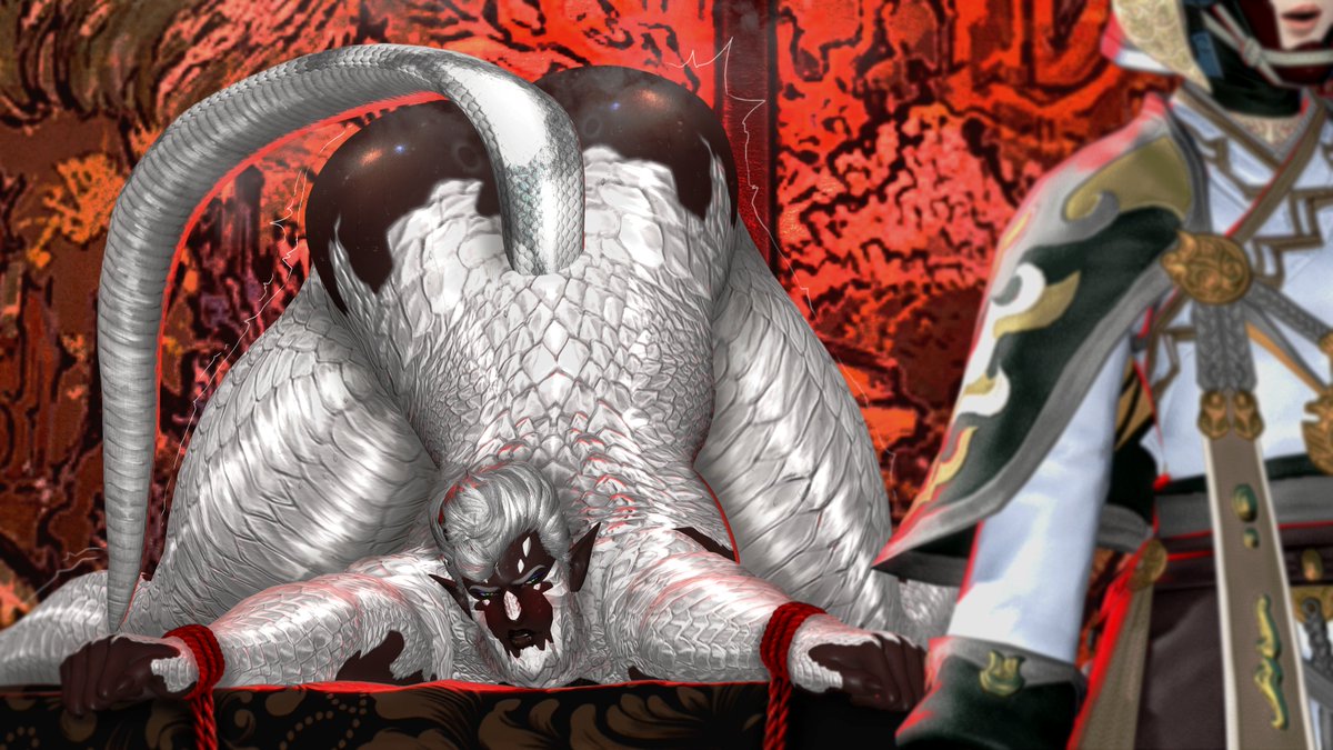 "Ladies and gentlemen, gather around and behold the mighty Great White Serpent, a true legend come to life! Witness, indulge. Make a deposit, and he'll rub some fair luck onto you in return."

"Are you kidding me..."