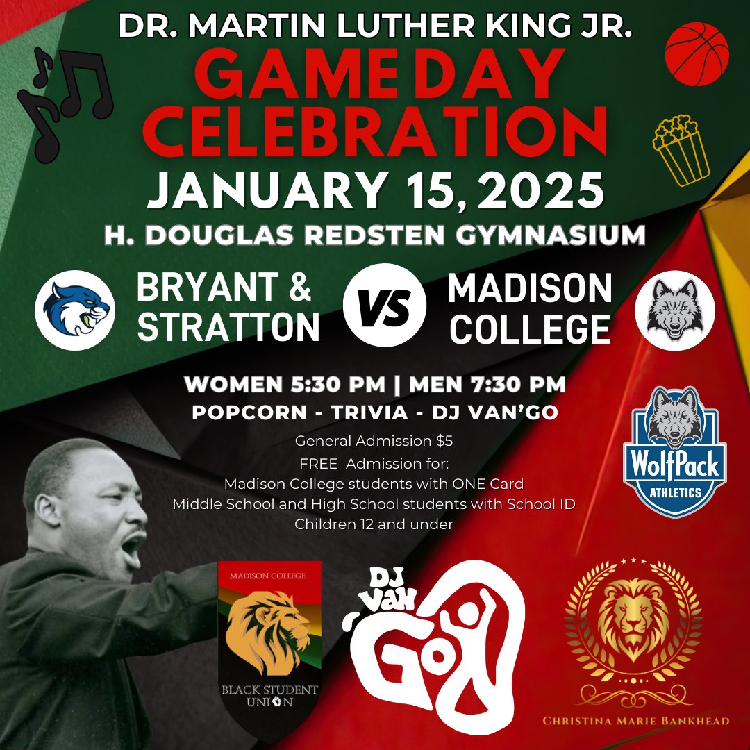 Join us next Wednesday as we celebrate and honor the legacy of Dr. Martin Luther King, Jr.! ✊
