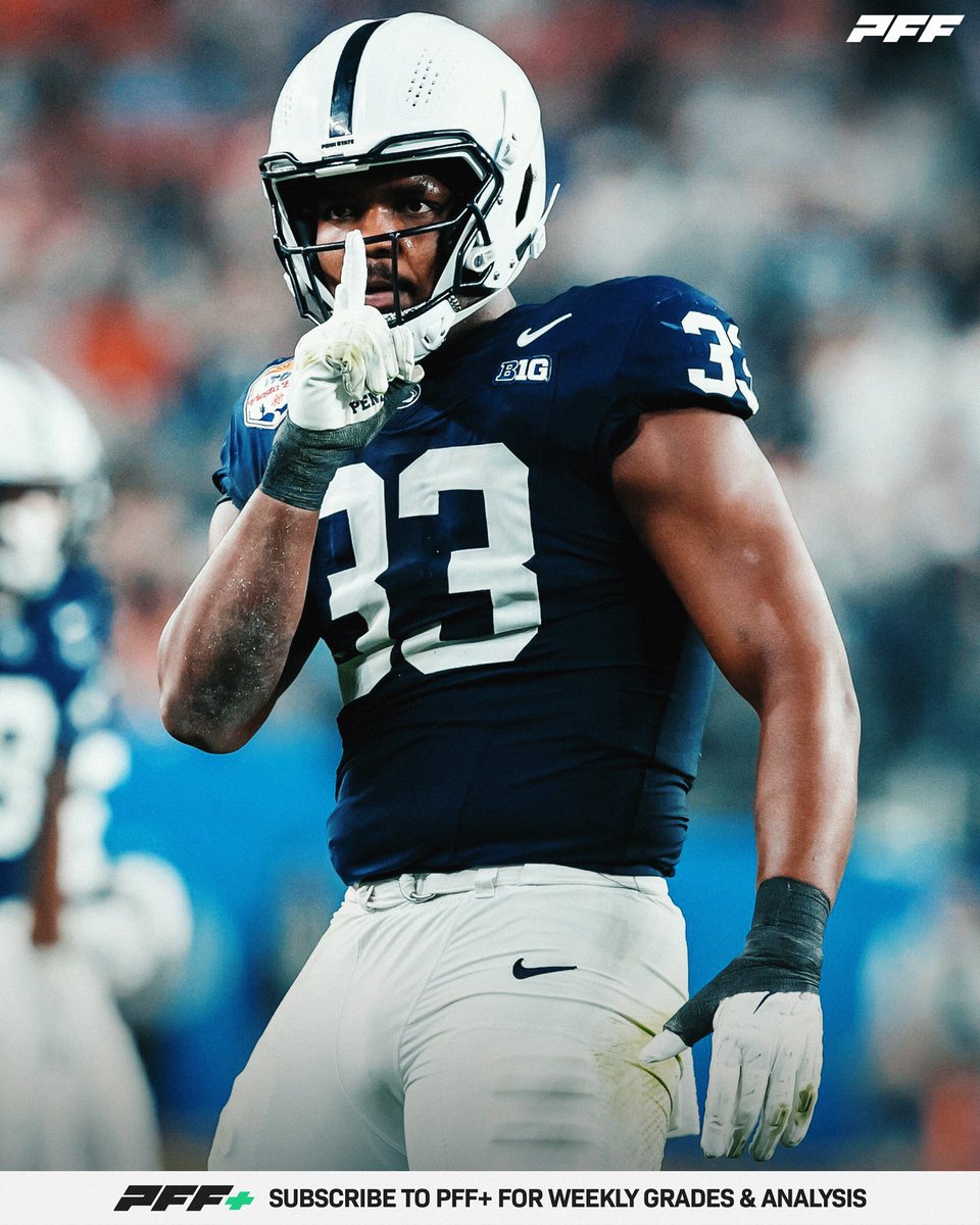 PFF College (@pff_college) on Twitter photo Highest Graded Player in the Orange Bowl:
🐾 Dani Dennis-Sutton, Penn State: 89.8 Highest Graded Player in the Orange Bowl:
🐾 Dani Dennis-Sutton, Penn State: 89.8