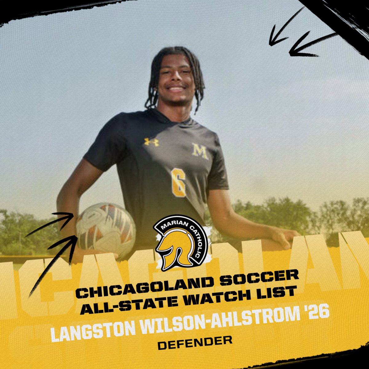 Congratulations to Langston Wilson-Ahlstrom '26 on making the Chicagoland Soccer All-State Watch List!
#CelebrateMarian
