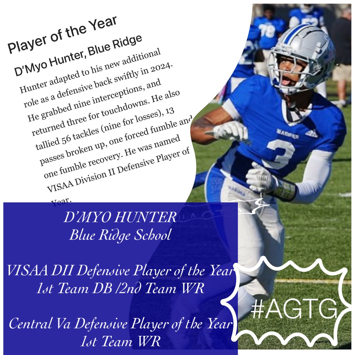 Blessed to be named Central Va Defensive Player of the Year and 1st Team WR  <a href="/JA_Adams06/">James Adams</a> <a href="/damehova9/">Damon Simmons</a> @coachliebert @willvapreps @timthomasbrs <a href="/notlocalexander/">Colton Alexander</a> <a href="/brsbaronsfb/">Blue Ridge School Football</a> tinyurl.com/pyzn85f7 
tinyurl.com/23s262y7