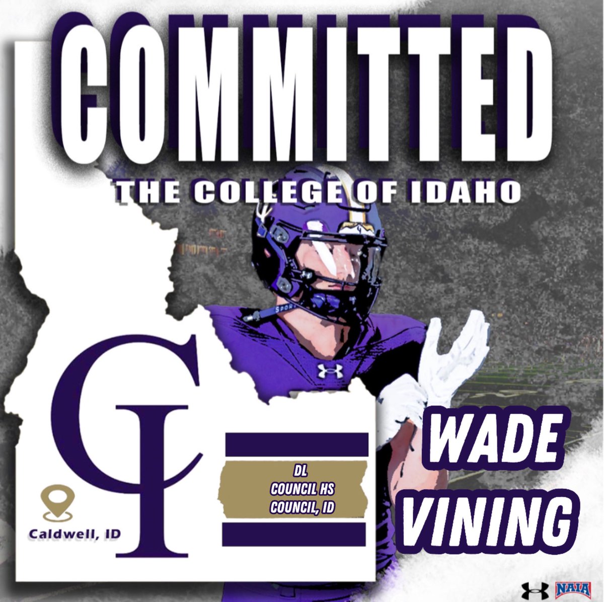 Wade Vining (@wadevining25) on Twitter photo Excited to announce my commitment to the College of Idaho! Go Yotes! <a href="/CoachANelson04/">Coach Austin Nelson</a> <a href="/itsLos_619/">Carlos Murana Jr</a> <a href="/YotesFootball/">College of Idaho Football</a> <a href="/YoteAthletics/">College of Idaho Athletics</a> <a href="/CoachJewell/">Chris Jewell</a> Excited to announce my commitment to the College of Idaho! Go Yotes! <a href="/CoachANelson04/">Coach Austin Nelson</a> <a href="/itsLos_619/">Carlos Murana Jr</a> <a href="/YotesFootball/">College of Idaho Football</a> <a href="/YoteAthletics/">College of Idaho Athletics</a> <a href="/CoachJewell/">Chris Jewell</a>