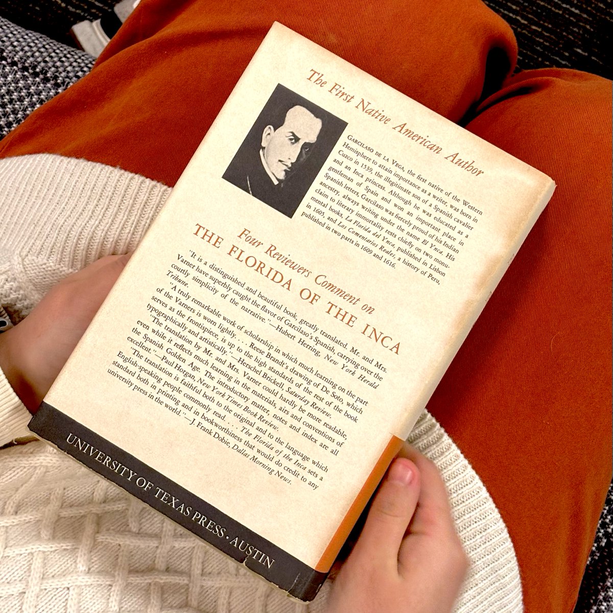 UTexasPress's tweet photo. We're kicking off #75YearsofUTP by showing off the first book we ever published! FLORIDA OF THE INCA, released in 1951 and translated from its original Spanish, continues to reach readers decades after its publication. 🖤
#bookstagram #amreading #booklover #UTP75 https://t.co/NHDwCMqFgP