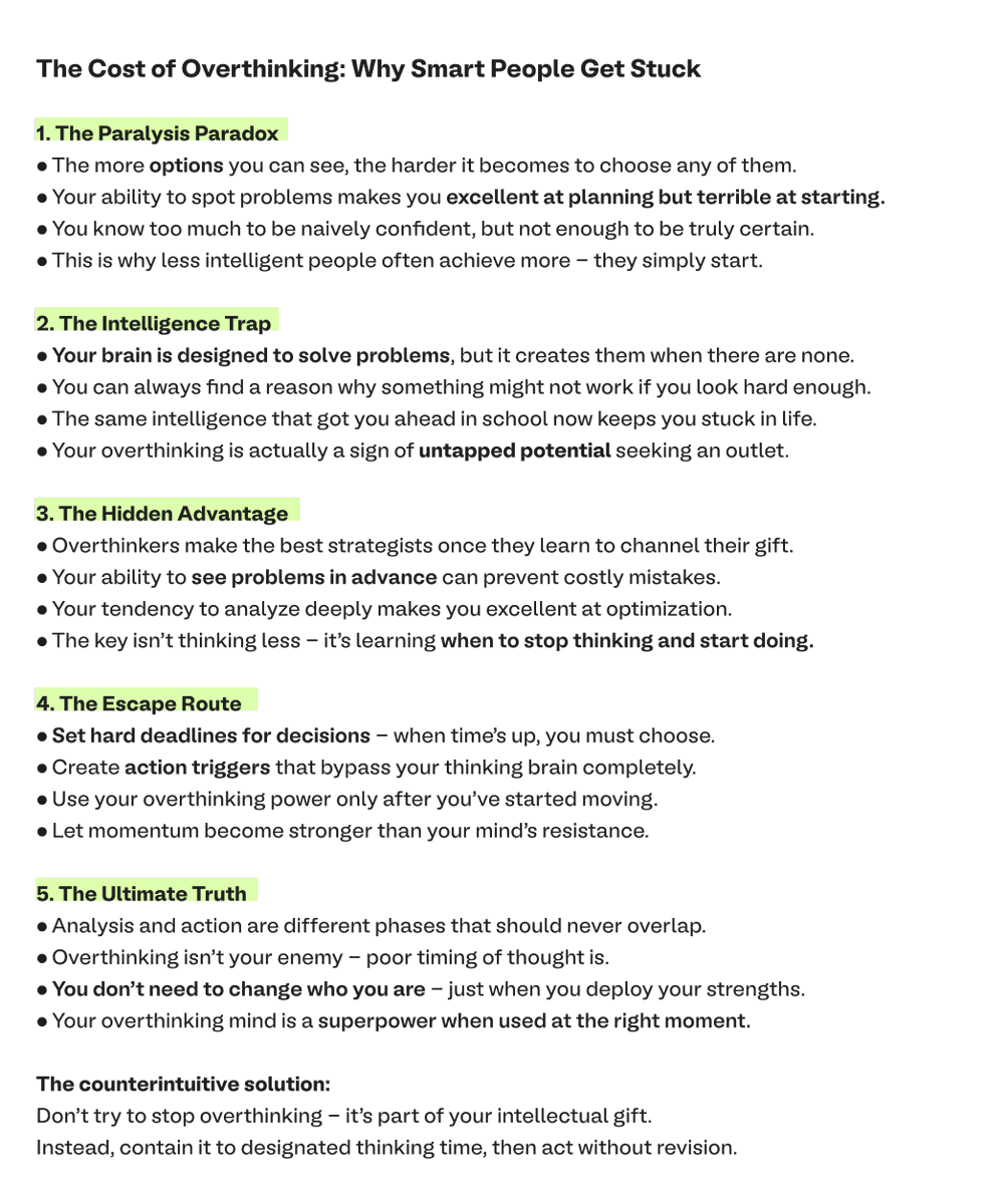 matt_gray_'s tweet image. The Cost of Overthinking: Why Smart People Get Stuck