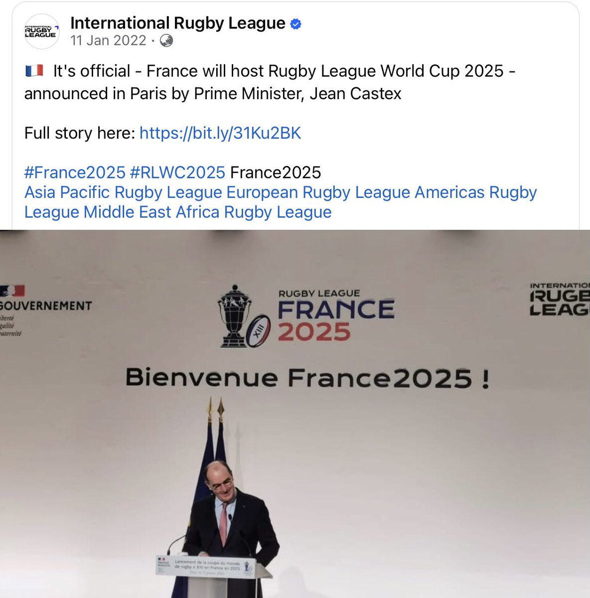 BM_Howard's tweet image. Three years ago today, what could have been for @IntRL - first USA and then France withdrawing from the 2025 World Cup.

#IntRL
