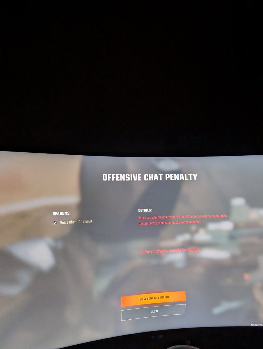 Proudlock8's tweet photo. We can't stop people from cheating so we will start chat banning people for freedom of speech #activision #CallofDuty #microsoft #BlackOps6 #ricochetanticheat https://t.co/N9vViRiclb