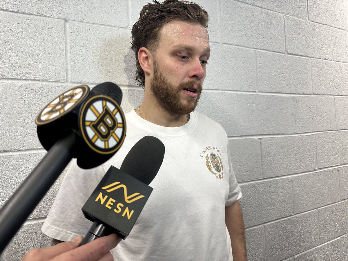 globejimmcbride's tweet photo. David Pastrnak: “I’ve never in my life said I don’t want to play with this guy to the coaching staff or management and I never would. I love playing with Marchy. I’ve been playing with him for so long.” #Bruins https://t.co/kwF8nJnD8Y