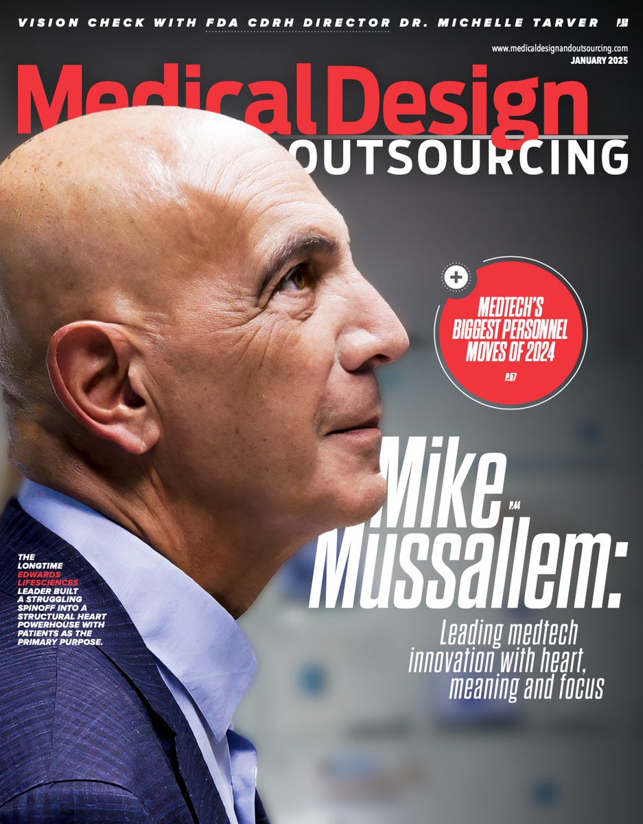 Medical Design &amp; Outsourcing's Leadership in Medtech issue is live online now, featuring a cover story with former <a href="/EdwardsLifesci/">Edwards Lifesciences</a> CEO Mike Mussallem. Read the digital issue here: medicaldesignandoutsourcing.com/january-2025-e…