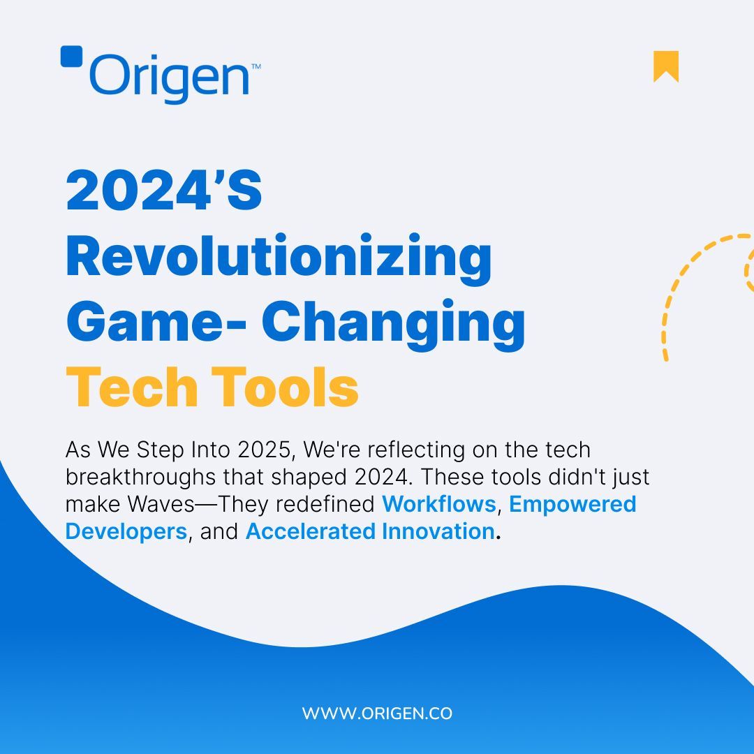 techbyorigen's tweet image. Reflecting on 2024: The tools that changed the game. 💡 Here’s to building smarter, faster, and better in 2025! Which tool or trend stood out for you last year? 
Explore more: buff.ly/4gUBwU7  
#TechReflection #Innovation2024 #GameChangingTools