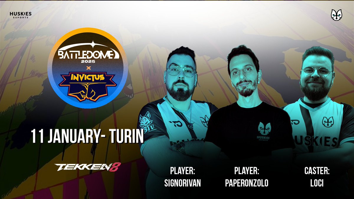 HUSKIES ESPORTS (@huskies_esports) on Twitter photo January 11 at 11 AM we will participate in Invictus, the Italian Major of Tekken ETC !🔥
🥊<a href="/SignorIvan18/">HKE | SignorIvan</a> and <a href="/Lacirignol68283/">HKE | Paperonzolo</a> are ready to fight for victory!
🎤Official caster, the unstoppable <a href="/Loci_AF/">HKE | Loci</a>!
Follow the live stream on Twitch: twitch.tv/gamesparadisee…
#GoHuskies💙🐺 January 11 at 11 AM we will participate in Invictus, the Italian Major of Tekken ETC !🔥
🥊<a href="/SignorIvan18/">HKE | SignorIvan</a> and <a href="/Lacirignol68283/">HKE | Paperonzolo</a> are ready to fight for victory!
🎤Official caster, the unstoppable <a href="/Loci_AF/">HKE | Loci</a>!
Follow the live stream on Twitch: twitch.tv/gamesparadisee…
#GoHuskies💙🐺
