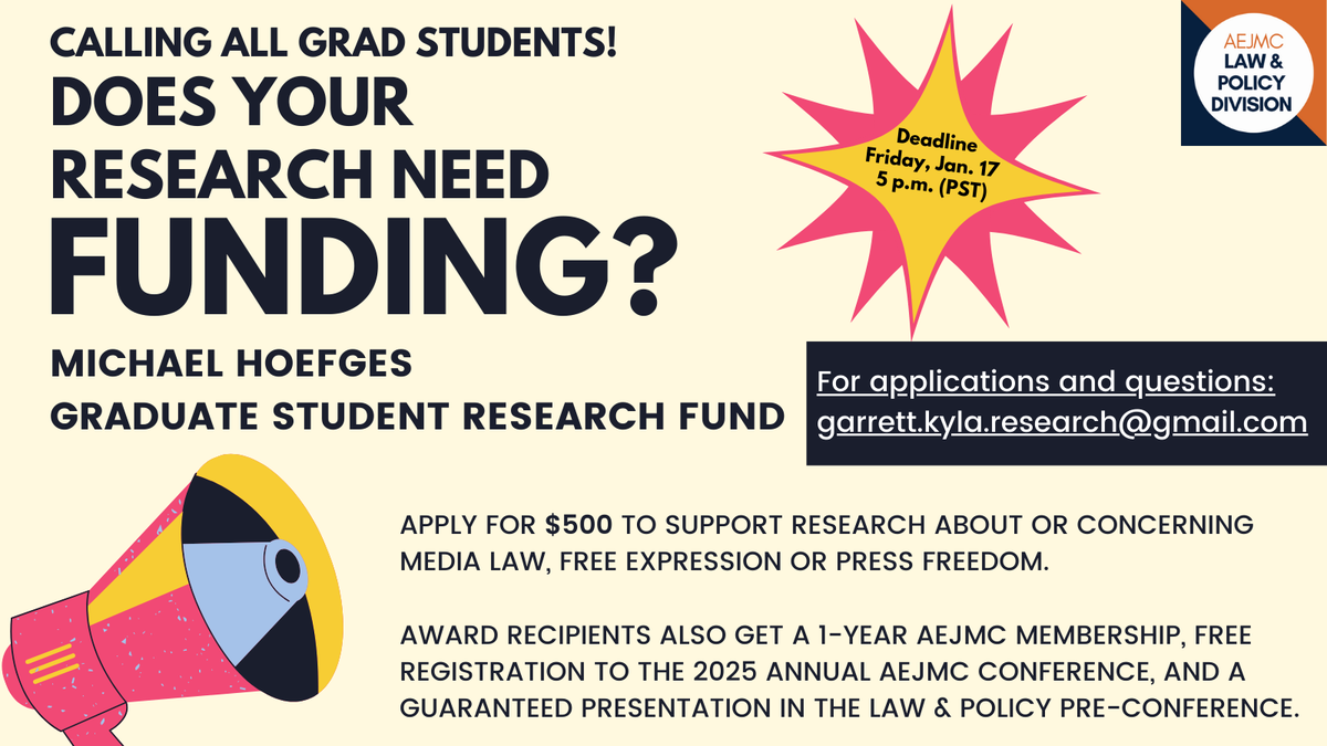 AEJMC Law & Policy Division tweet media