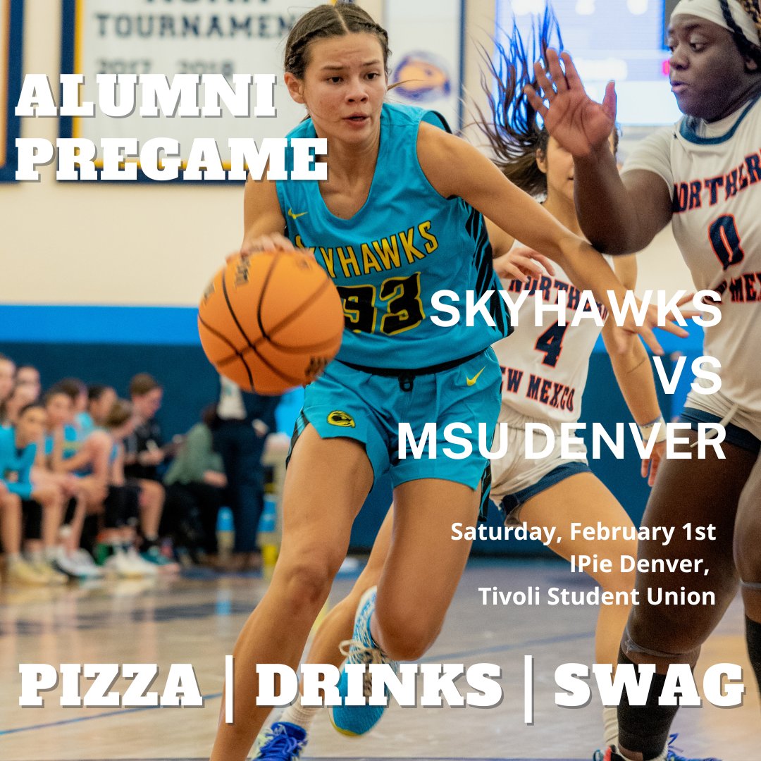 Calling all Denver Alumni!! RSVP NOW for this year's Skyhawks Basketball Pregame in Denver, CO on Saturday, February 1st.

Register here: alumni.fortlewis.edu/events/calenda…