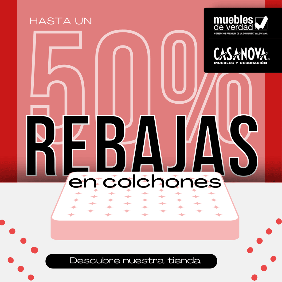 mueblescasanova's tweet photo. 🛌 Mejora tu #descanso con #colchones diseñados para tu bienestar. Aprovecha nuestras #rebajas, porque un buen descanso lo cambia todo. 😴

📢 ¡HASTA UN -50% DE DESCUENTO! 🤑

🔎 Encuentra tu descanso ideal en tu tienda de #MueblesDeVerdad. ✔️

👉🏼 https://t.co/S70YAlBpMV https://t.co/CBayt6QasD