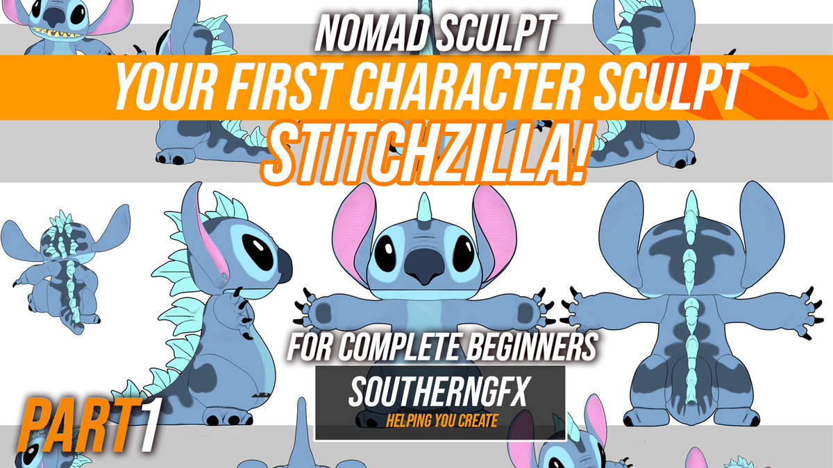 Another character mashup this time it’s Godzilla and Stitch! One for the beginners. #nomadsculpt

youtu.be/bEh0WxRoOmg?si…