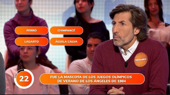 Pasapalabra (@pasapalabraa3) on Twitter photo ¿Qué respuesta tiene que dar <a href="/Fernand0Ram0s/">Fernando Ramos</a>? 🤔#Pasapalabra1183
Directo ▶️ atres.red/vavio ¿Qué respuesta tiene que dar <a href="/Fernand0Ram0s/">Fernando Ramos</a>? 🤔#Pasapalabra1183
Directo ▶️ atres.red/vavio