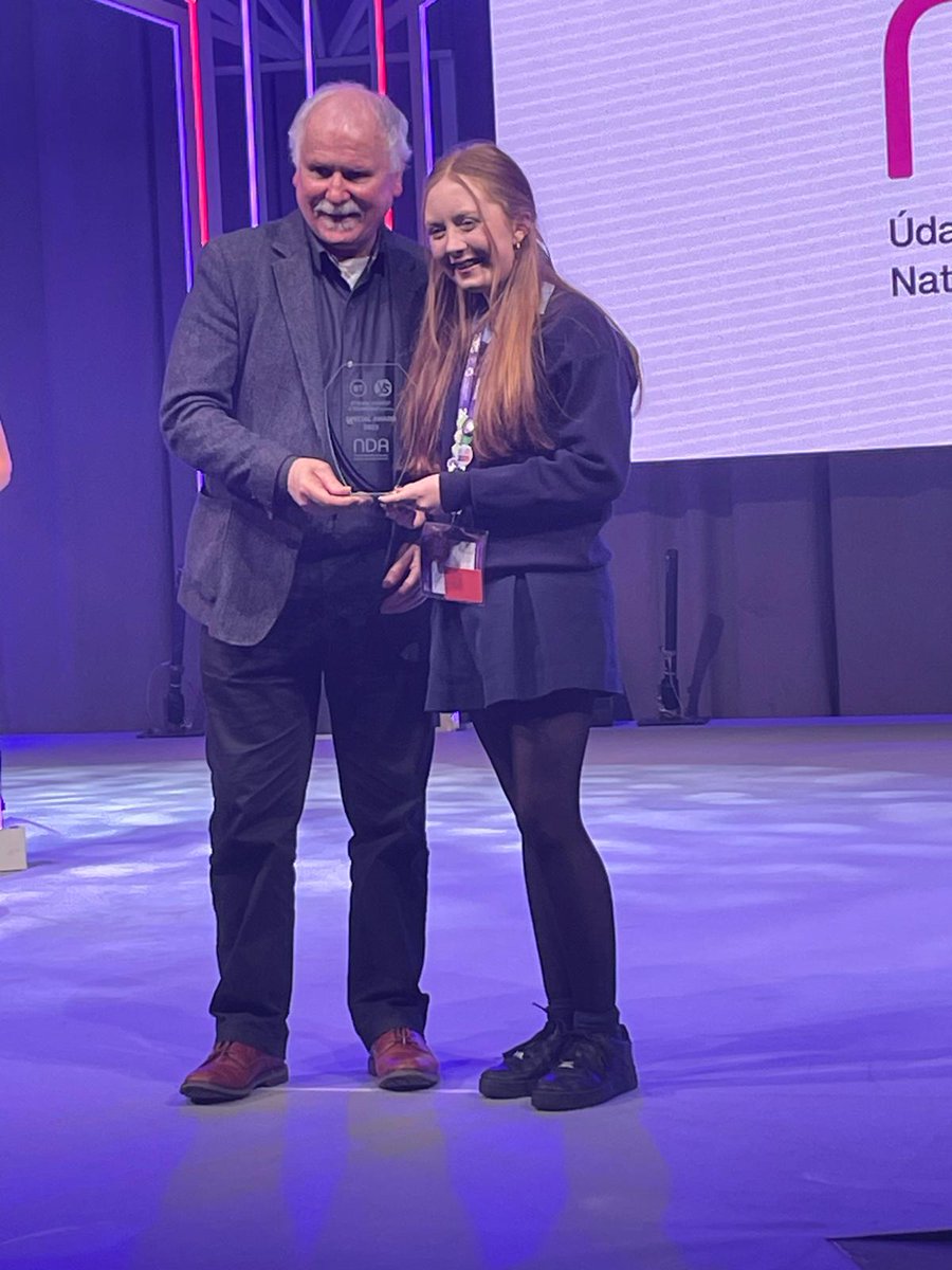 Centre for Excellence in Universal Design (CEUD) (@ceud_nda) on Twitter photo Well done to Dana Carney <a href="/MountStMichael1/">MountStMichael</a> on winning the <a href="/NDAIreland/">National Disability Authority</a> Special Award at @BTYSTE.
Her project title was 'Secure Hands - Enhancing the efficiency of emergency communications through ISL in Ireland through the integration of Machine Learning in a mobile app'. #BTYSTE Well done to Dana Carney <a href="/MountStMichael1/">MountStMichael</a> on winning the <a href="/NDAIreland/">National Disability Authority</a> Special Award at @BTYSTE.
Her project title was 'Secure Hands - Enhancing the efficiency of emergency communications through ISL in Ireland through the integration of Machine Learning in a mobile app'. #BTYSTE