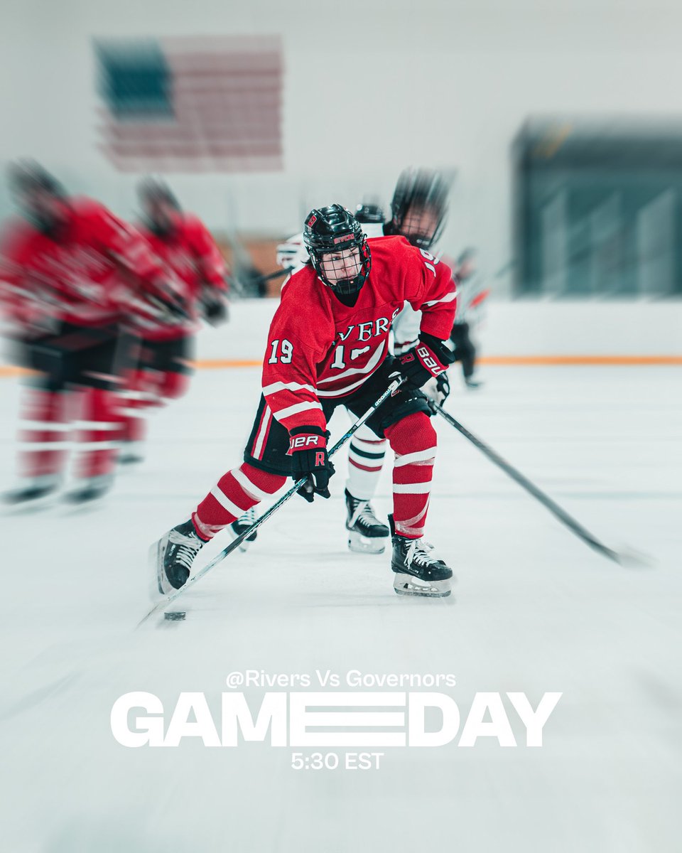 Gameday‼️ Boys V Hockey hosts Governor’s. Livestream: youtube.com/@riversathleti…