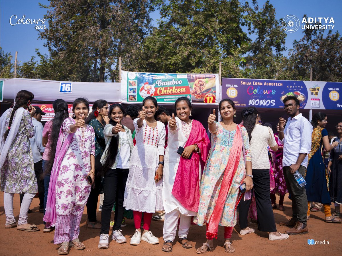 ACETaditya's tweet image. Day 2 of Colours 2025 brings the ultimate experience at our bustling fete stalls! 🎪✨ Indulge in mouth-watering food, try your hand at fun games, and explore the vibrant stalls packed with surprises. 🍔🎯🌟

#Colours2025 #AdityaUniversity #FeteVibes