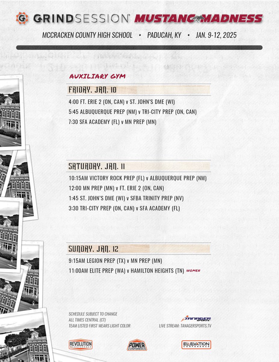 🚨🚨UPDATED SCHEDULE 🚨🚨