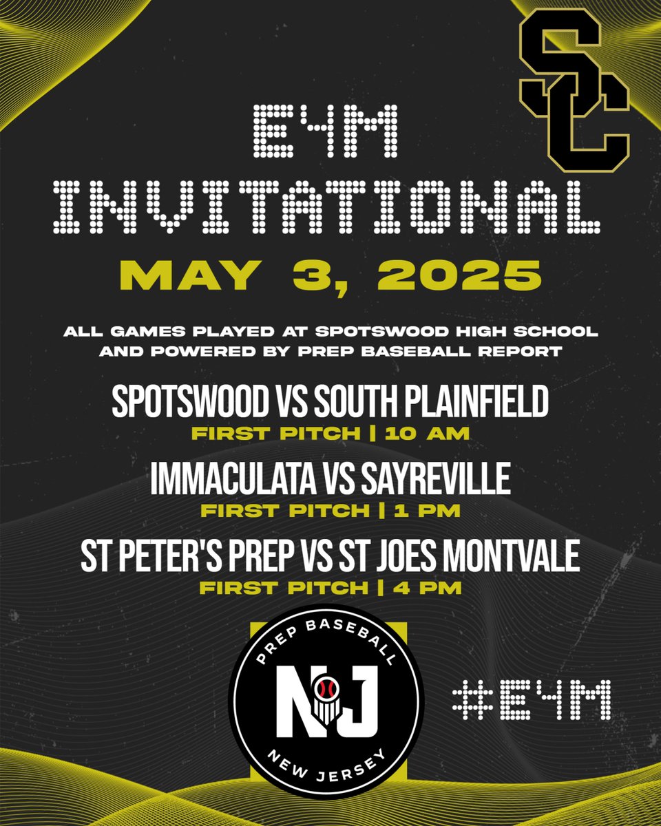 Spotswood Baseball (@swoodbsbl) on Twitter photo On May 3, 2025 the #E4MInvitational will take place at Spotswood HS to honor our fallen brother Matt Carlson, who would be in his senior season at SHS. Our pals <a href="/prepbaseball/">Prep Baseball</a> will power the event in what will be an epic day of baseball at the New Swamp!! <a href="/DanValerio3/">Dan Valerio</a> On May 3, 2025 the #E4MInvitational will take place at Spotswood HS to honor our fallen brother Matt Carlson, who would be in his senior season at SHS. Our pals <a href="/prepbaseball/">Prep Baseball</a> will power the event in what will be an epic day of baseball at the New Swamp!! <a href="/DanValerio3/">Dan Valerio</a>