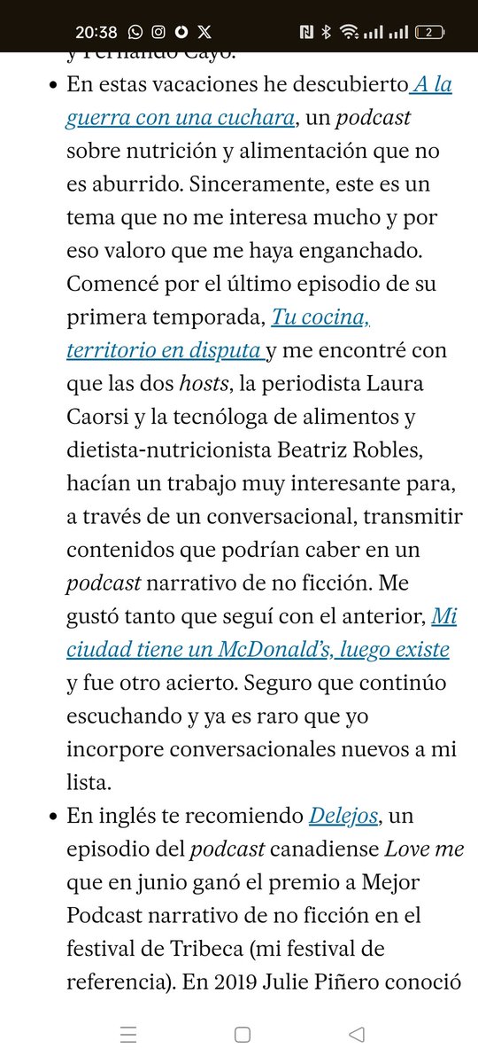 Gracias infinitas, <a href="/molinos1282/">molinos</a> , por recomendar #GuerraCuchara 🪖🥄y por dedicarnos palabras tan bonitas 

Nos has dejado en una nube a <a href="/lauracaorsi/">Laura Caorsi</a> y a mí...

elpais.com/estaticos/news…