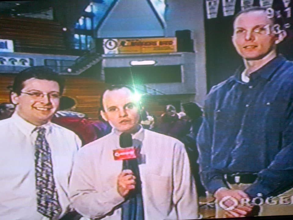 Sean Furfaro (@seanfurfaro) on Twitter photo 21 years ago today, I had my very first broadcast with <a href="/Rogerstv20/">Rogers tv</a>, OUA basketball at UW with <a href="/Sean_VK/">Sean Van Koughnett</a> and <a href="/farwell_ohl/">Mike Farwell</a>. January 10, 2004.
I’m just glad I’m the second tallest one in this picture. 21 years ago today, I had my very first broadcast with <a href="/Rogerstv20/">Rogers tv</a>, OUA basketball at UW with <a href="/Sean_VK/">Sean Van Koughnett</a> and <a href="/farwell_ohl/">Mike Farwell</a>. January 10, 2004.
I’m just glad I’m the second tallest one in this picture.