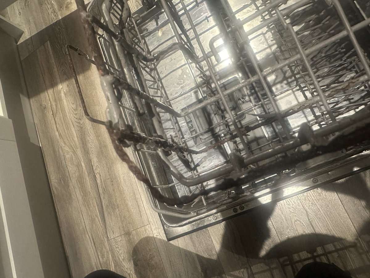 combobular's tweet photo. @HisenseUK our dishwasher is less than 4 years old and the baskets are rusting away to ruins, with pieces falling off regularly. The cost of replacements is most of the cost of a whole new unit. This is a very wasteful model. https://t.co/ksMecHo6dr