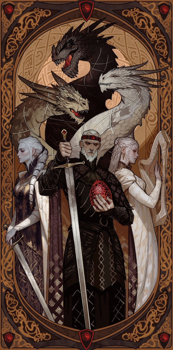 Visenya, Aegon, and Rhaenys Targaryen by Kris Cooper