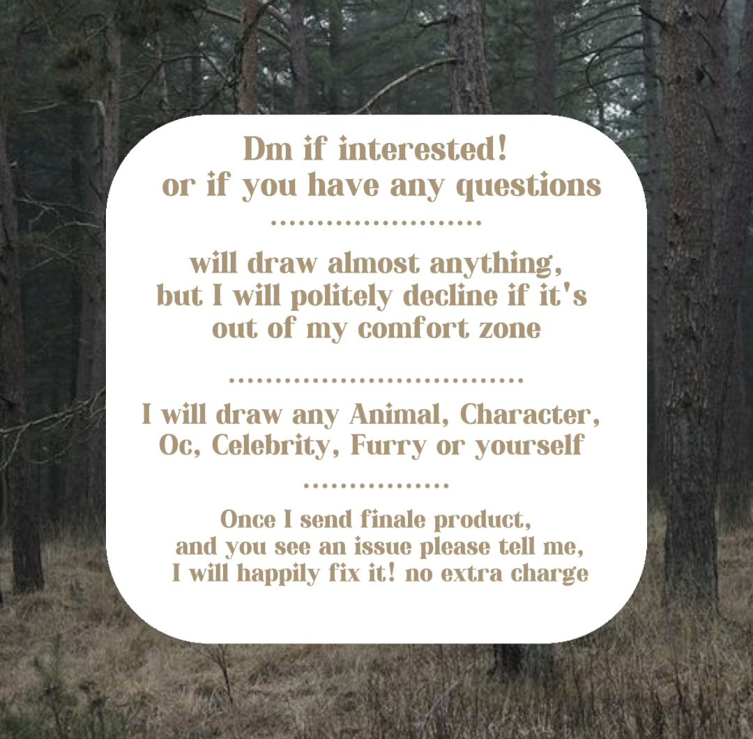 Autumnsfolklore's tweet image. C0mms are open! 🍂
- dm if interested!
-PayPal is the payment method
-if you have any questions you can dm me or comment them!
- Furry art pricing &
more examples below!