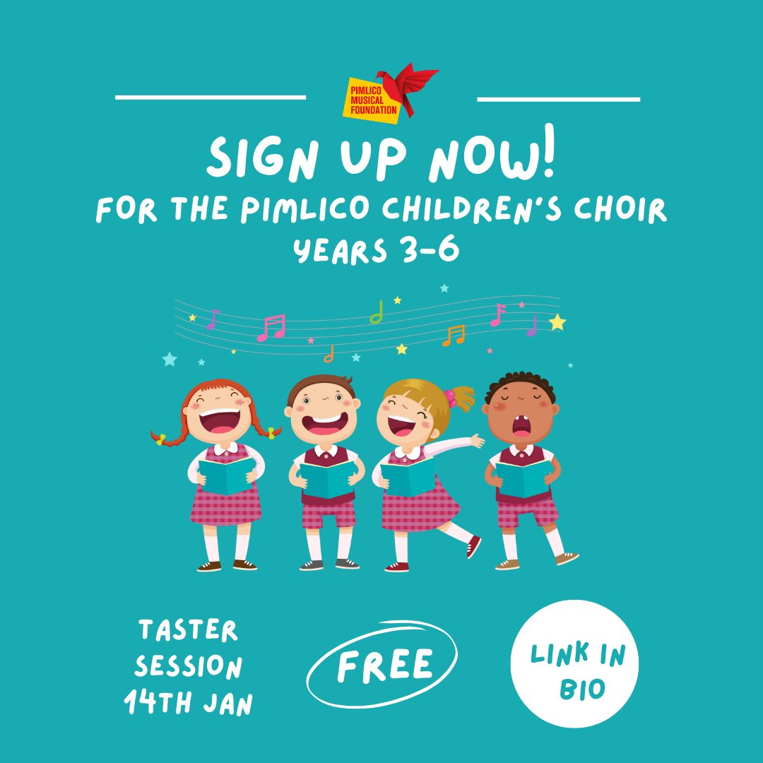 💫 Happy New Year everyone!


Pimlico Parents - we have space for our Children’s Choir starting next Tuesday.

Your child will:
🌻 Learn to sing and read music
🌻  Build confidence and performance skills
🌻  Make friends and socialise

Check the link in bio to find out more!
