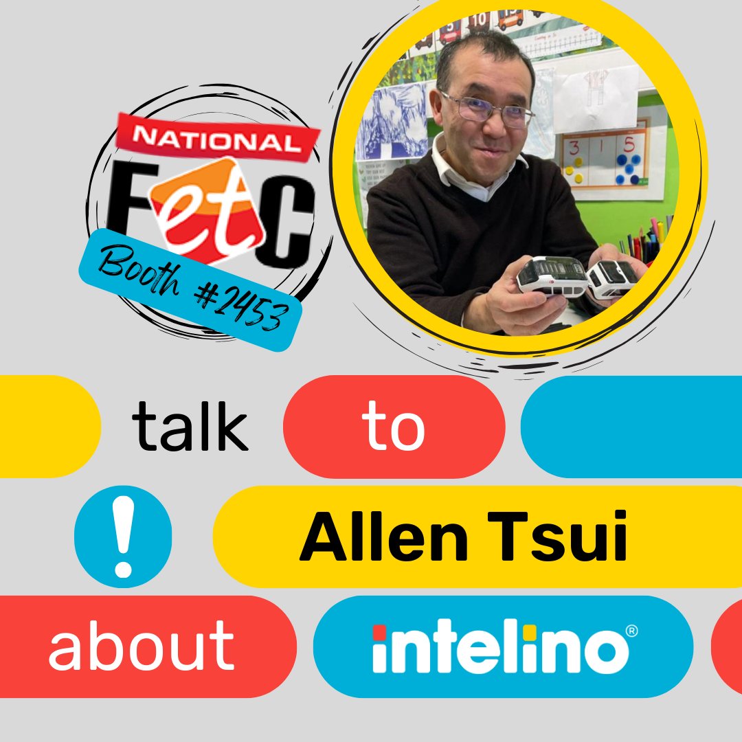 We are beyond excited to have the award-winning educator <a href="/TsuiAllen/">Allen Tsui</a> join us at #FETC! And we know you are definitely excited to talk to Allen, so please stop by the intelino booth #2453 for a chat!

#edtech #STEMeducation #stemteacher #csteacher