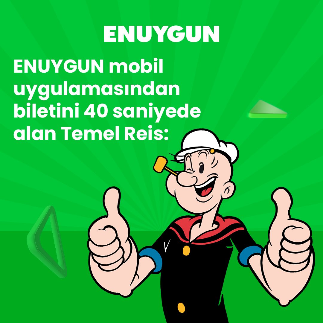 #ENUYGUN mobil uygulamasından biletini 40 saniyede alan Temel Reis Safinaz’ın yanına kolayca gidebiliyor. ✈️🤩💚