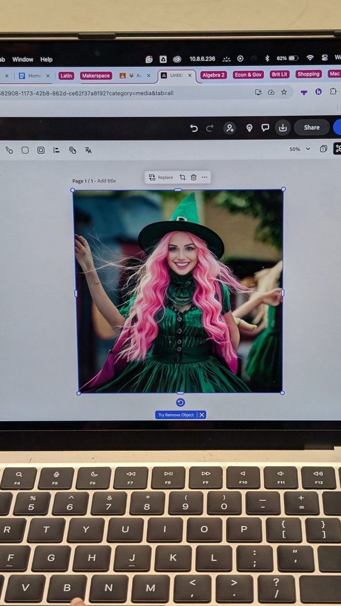 edtech_ology's tweet image. I was introducing Gen AI image creation to S&apos;s using @AdobeExpress. I had them listen to a song &amp;amp; then write in the words that came to mind while listening as the prompt. 

Can you guess the song? 😁
#AdobeExpress #AdobeCreativeEducator #edtech #AIinEdu